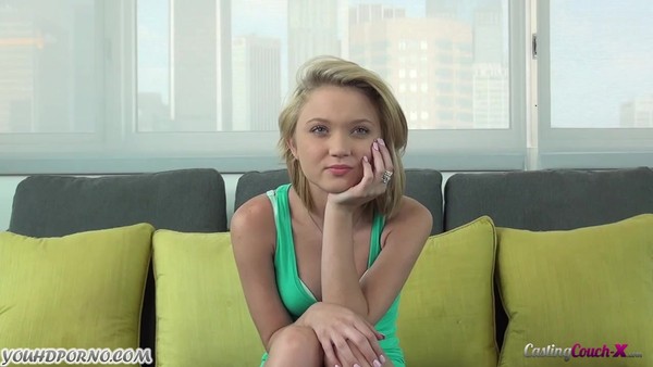 Eighteen year old blonde tries his hand at porn casting
